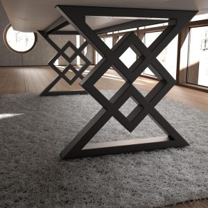 Metal table base strong and sturdy  with unique diamond shape. Handmade furniture metal legs  [2TRDMN84] - Image 6