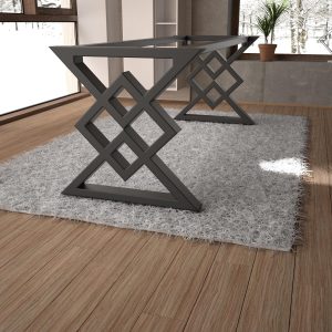 Metal table base strong and sturdy  with unique diamond shape. Handmade furniture metal legs  [2TRDMN84] - Image 2