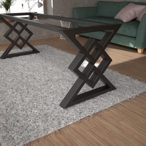 Metal table base strong and sturdy  with unique diamond shape. Handmade furniture metal legs  [2TRDMN84] - Image 9