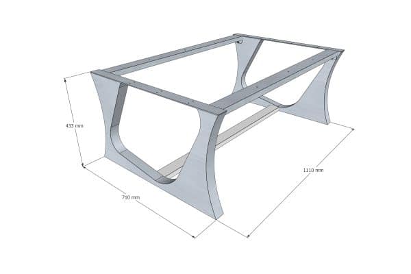 COFFEE TABLE HEIGHT base for glass tabletop - Image 2