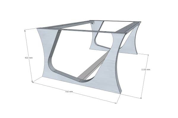 COFFEE TABLE HEIGHT base for glass tabletop