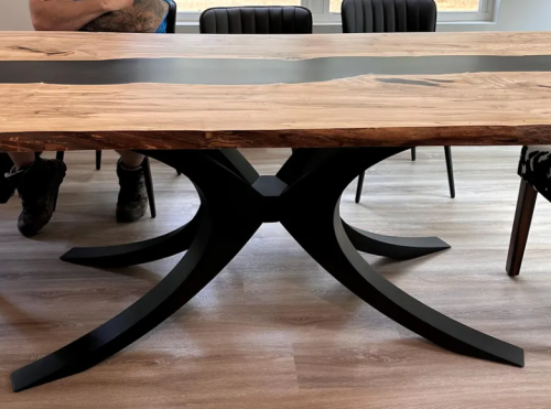 Handcrafted Steel Bench Base | Modern Rustic Industrial Metal Design [2BTRFLNGH8] photo review