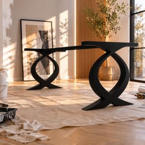 Modern Dining Table, Sculptural Pedestal Table, Luxury Contemporary Dining Table, Designer Kitchen Furniture [2TRPLK8]